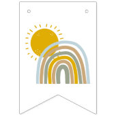 16 Rainbow Baby Shower Bunting Schild auf der Flag (Erste Fahne)