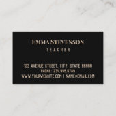 16 Schwarz, rosa, abstrakt, Muster, rosa und schwa Visitenkarte (Rückseite)