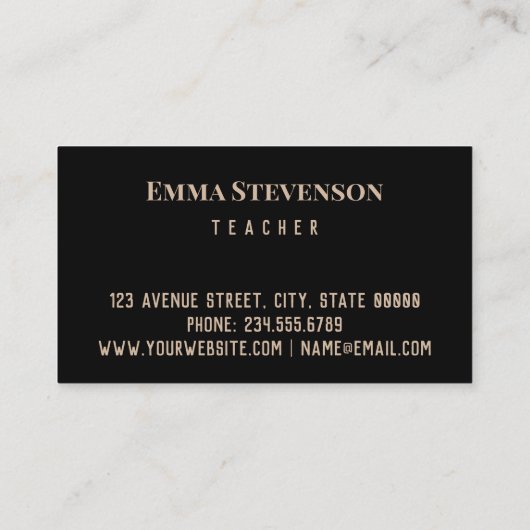 16 Schwarz, rosa, abstrakt, Muster, rosa und schwa Visitenkarte (Rückseite)