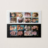 16 Schwarzweiß-Collage mit 16 Foto Puzzle (Horizontal)