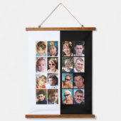 16 Schwarzweiß-Collage mit 16 Foto Wandteppich Mit Holzrahmen (Vorderseite)