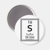 16 Schwefel Magnet (Vorderseite/Rückseite)