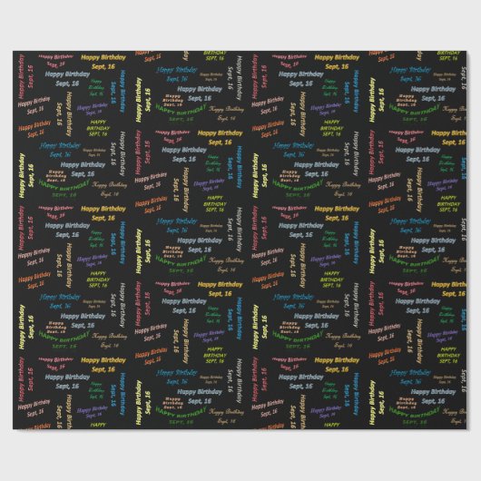 16. September Geschenkpapier (Flach)