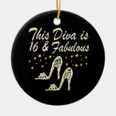 16. SILBER SHOE QUEEN KERAMIK ORNAMENT (Vorne)