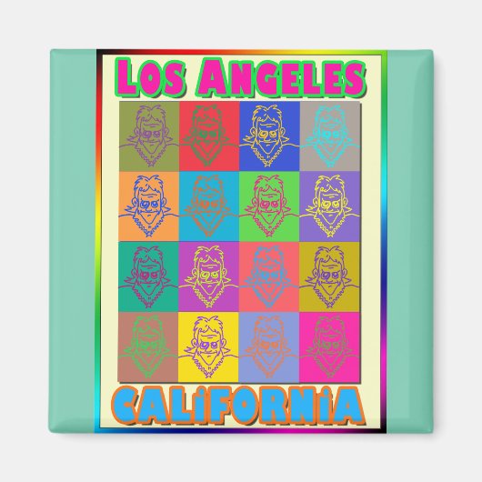 16 Surfer Los Angeles Magnet (Vorne)