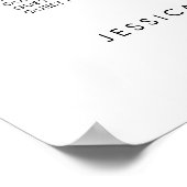 16 Tabelle Elegant Wedding Guest Seating Chart Poster (Ecke)