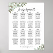 16 Tabelle Eukalyptus Sprigs Hochzeitstabelle Poster (Vorne)