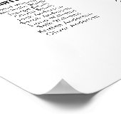 16 Tabelle Große Hochzeitgastsitzkarte Poster (Ecke)