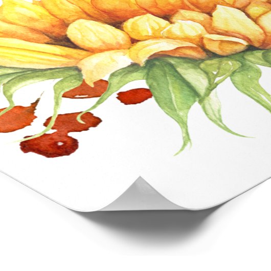 16 Tabelle Hochzeit im Herbst Seating Chart Poster (Ecke)