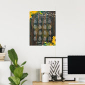 16 Tabelle Rustikale Sonnenblumen SITZPLATZ HAUSHA Poster (Heimbüro)