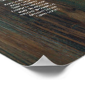 16 Tabelle Rustikale WISTERIA Spitzen SITZENTRALE  Poster (Ecke)