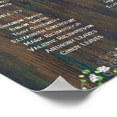 16 Tabelle Rustikales Holz Gypsophila SITZENDEN ZE Poster (Ecke)