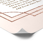 16 Tabellen | Art Deco Blush Rose Poster (Ecke)