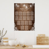 16 Tabellen Rustikale Strandlichtdiagramme Poster (Küche)