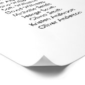 16 Tabellen Unsere Lieblings-Sitzplan Poster (Ecke)