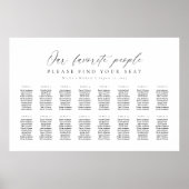 16 Tabellen Unsere Lieblings-Sitzplan Poster (Vorne)