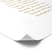 16 Tabellen Unsere Lieblingssitzkarte Poster (Ecke)