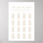 16 Tabellen Unsere Lieblingssitzkarte Poster (Vorne)