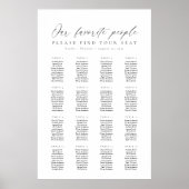 16 Tabellen Unsere Lieblingssitzkarte Poster (Vorne)