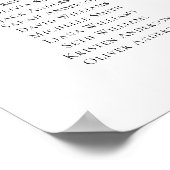 16 Tabellen Unsere Lieblingssitzkarte Poster (Ecke)