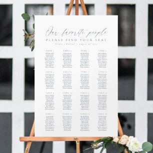 16 Tabellen Unsere Lieblingssitzkarte Poster