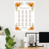 16 Tafelsonnenblume Rose Hochzeitssortierung Poster (Heimbüro)