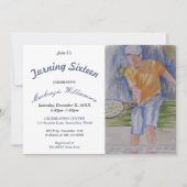 16 TENNIS PLAYER-PARTY EINLADUNG EINSTELLEN (Vorderseite)