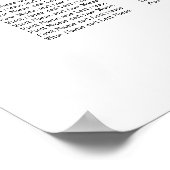 16 Tisch Eleganter Minimalistischer Sitzplan Poster (Ecke)