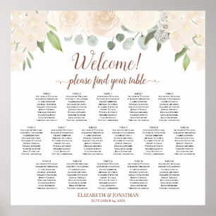 16 Tischblush Peach Rose Hochsitzdiagramm Poster