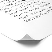 16 Tische 120-130 Gästekarte Poster (Ecke)