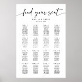 16 Tische finden Ihre Sitzkarte Poster (Vorne)