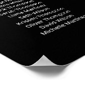 16 Tische finden Ihre Sitzkarte Poster (Ecke)