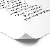 16 Tische finden Sie Ihren Sitzplan Poster (Ecke)