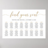 16 Tische finden Sie Ihren Sitzplan Poster (Vorne)