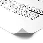 16 Tische Großes Hochzeitsgästesitzplan Poster (Ecke)