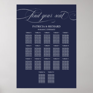 16 Tische Hochzeit Sitzplan Schild