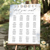 16 Tische oder weniger, Himmels-Sitzplan-Schild Poster