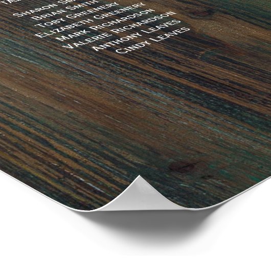 16 Tische Rustikale Lights - SITZPLATZ Poster (Ecke)