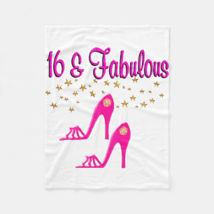 16 UND FABULOUS 16. GEBURTSTAG FLEECEDECKE