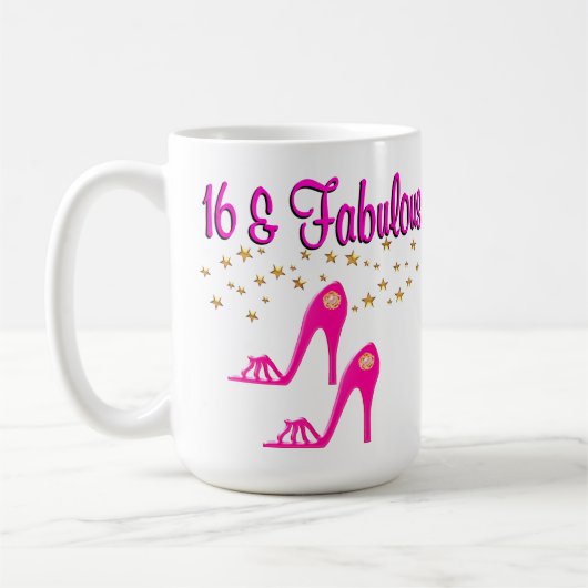 16 UND FABULOUS 16. GEBURTSTAG KAFFEETASSE (Links)