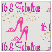 16 UND FABULOUS 16. GEBURTSTAG STOFF (Nahaufnahme)