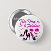 16 UND FABULOUS DIVA BUTTON (Vorne & Hinten)