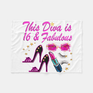 16 UND FABULOUS DIVA FLEECEDECKE