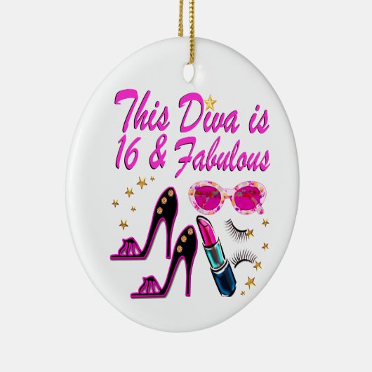 16 UND FABULOUS DIVA KERAMIK ORNAMENT (Rechts)