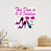 16 UND FABULOUS DIVA POSTER (Küche)