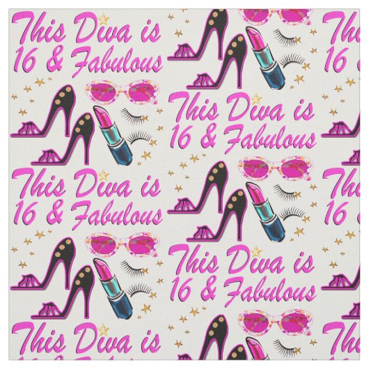 16 UND FABULOUS DIVA STOFF (Muster)