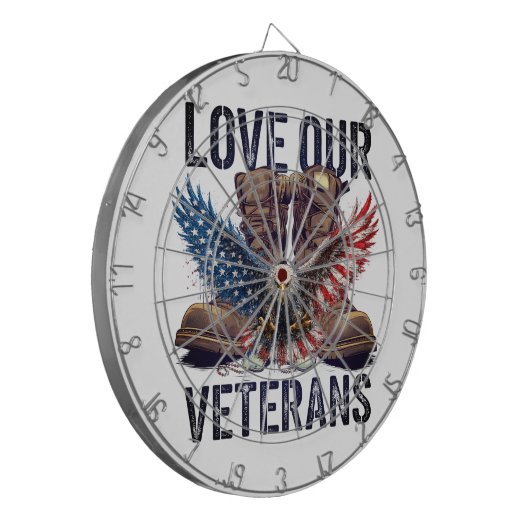 #16 Veteranen-Dart-Scheibe Dartscheibe (Vorderseite Links)