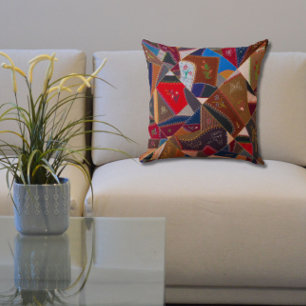 16" Vintages Patchwork Crazy Quilt Muster Elegant Kissen