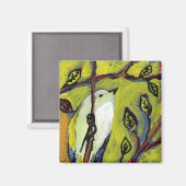 16 Vögel, Nr. 10 - Square Magnet (Vorderseite/Rückseite)