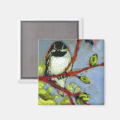 16 Vögel, Nr. 16 - Square Magnet (Vorderseite/Rückseite)